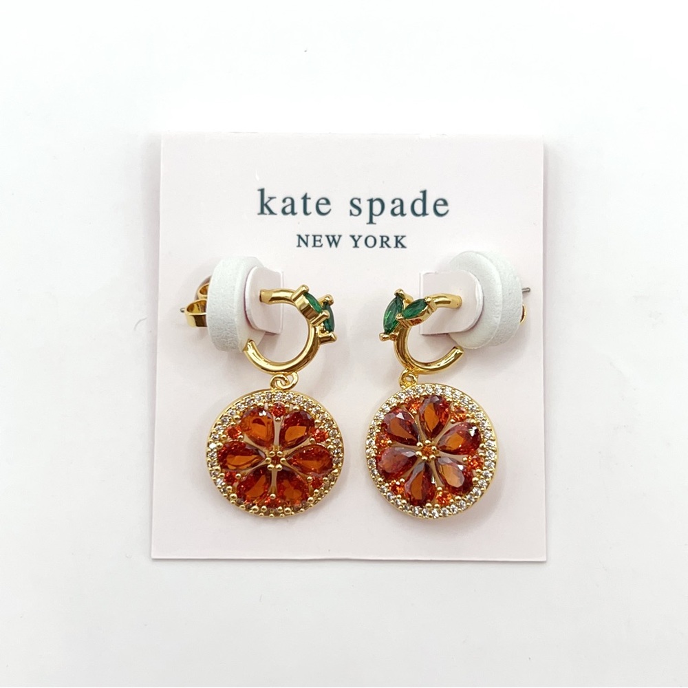 KS050-Kate Spade grapefruit earrings